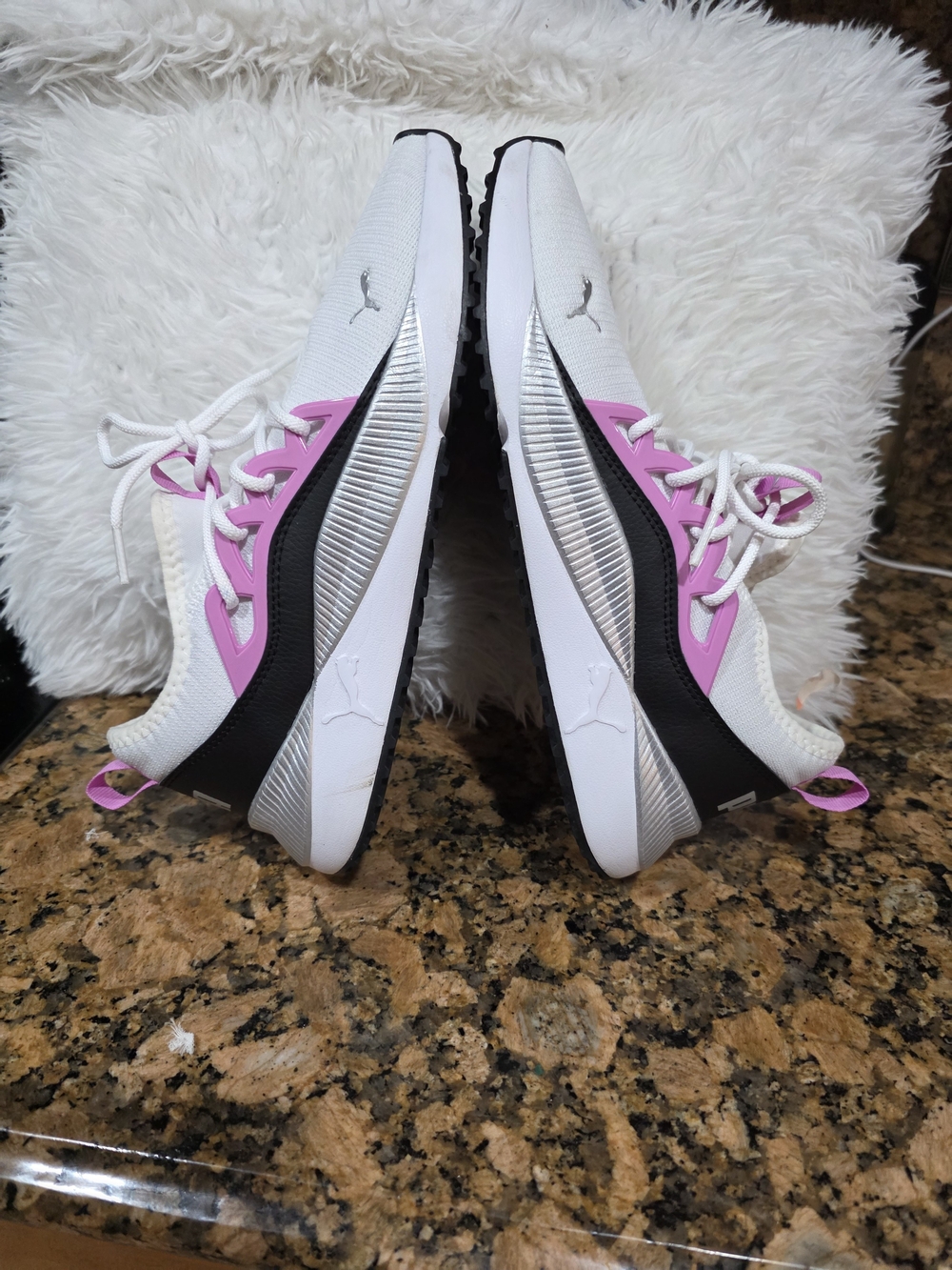 PUMA Women's White & Pink Training Sneakers